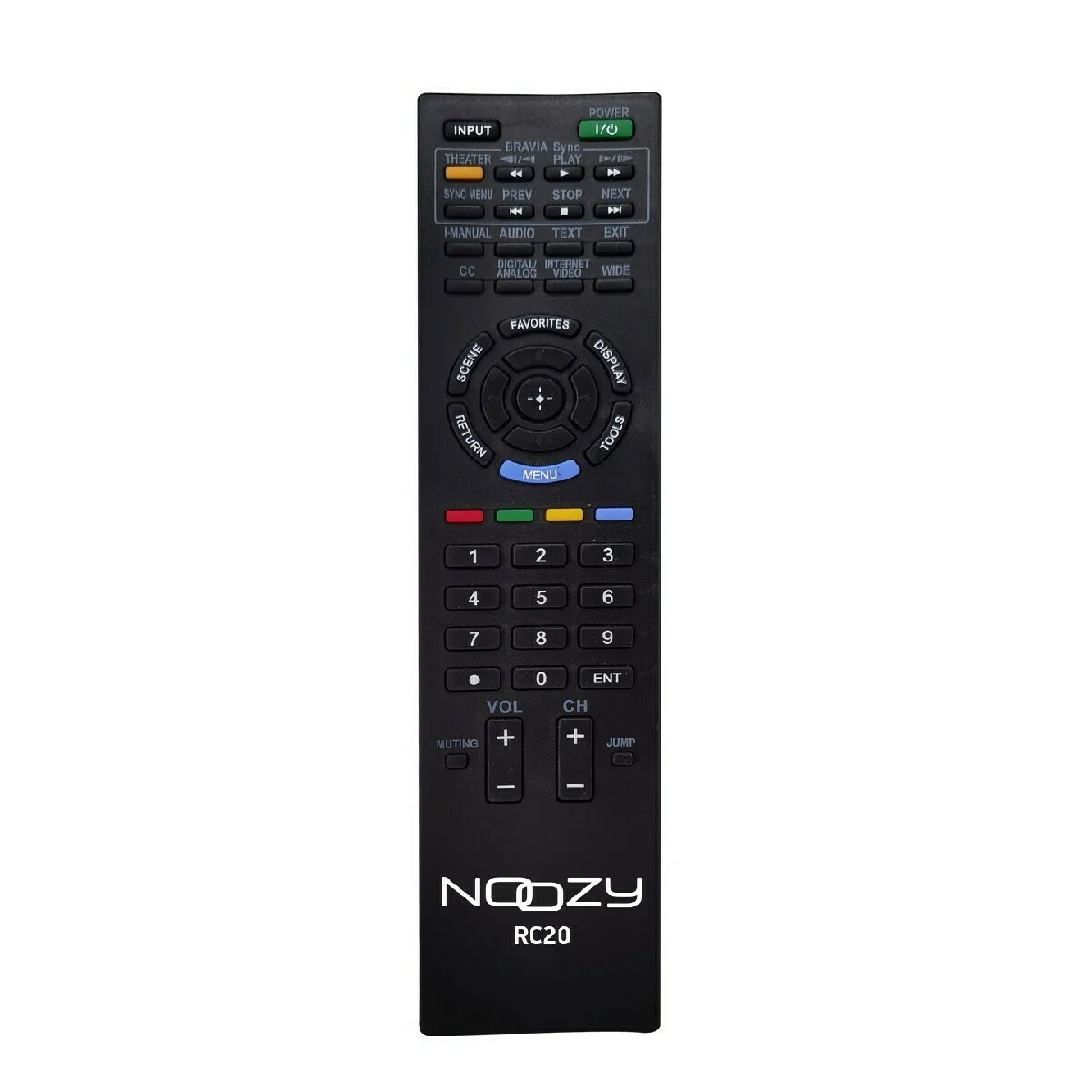 Φωτογραφία προϊόντος: Τηλεχειριστήριο Noozy RC20 για Τηλεοράσεις Sony Άμεσης Αντικατάστασης χωρίς Προγραμματισμό