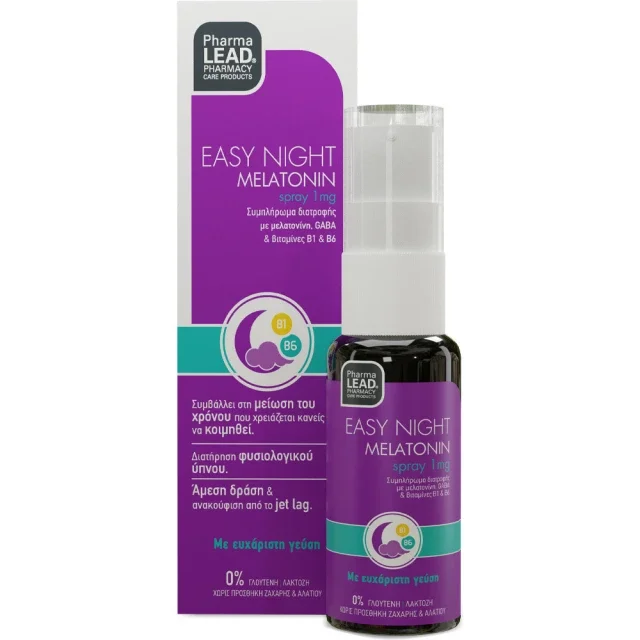 Φωτογραφία προϊόντος: Pharmalead Easy Night Melatonin Spray Μελατονίνη με Βιταμίνες B6 + B1, 20ml
