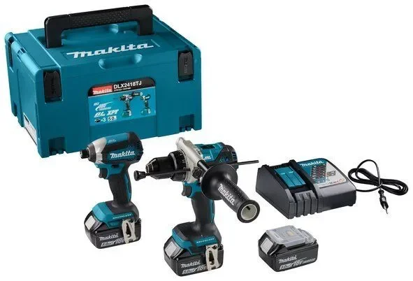 Φωτογραφία προϊόντος: Makita DLX2418TJ - Σετ Κρουστικό Δραπανοκατσάβιδο & Παλμικό Κατσαβίδι 18V με 3 Μπαταρίες 5Ah και Θήκη