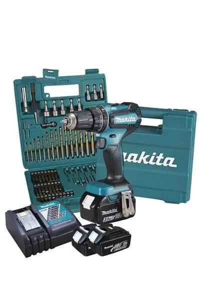 Φωτογραφία προϊόντος: Makita DHP485FJX1 -Κρουστικό Δραπανοκατσάβιδο Μπαταρίας 18V με βαλίτσα μεταφοράς (Makpac), φορτιστή + 2 Μπαταρίες 3.0Ah (2x3.0Ah)