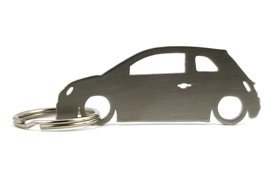 Φωτογραφία προϊόντος: OEM Μπρελόκ Fiat 500 3D από ανοξείδωτο Ατσάλι