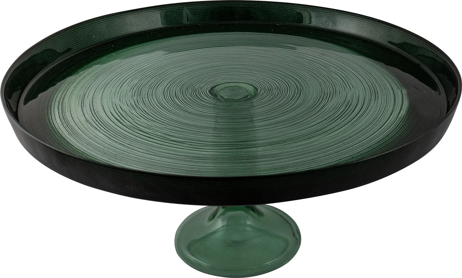 Φωτογραφία προϊόντος: HOME FASHION ACCESSORIES HFA Reflections Τουρτιέρα Γυάλινη με Πόδι Πράσινη 32x32x15.5εκ.