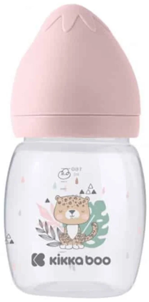 Φωτογραφία προϊόντος: Pink Savanna Πλαστικό Μπιμπερό με Θηλή Σιλικόνης 180ml για 0+ μηνών Kikka Boo