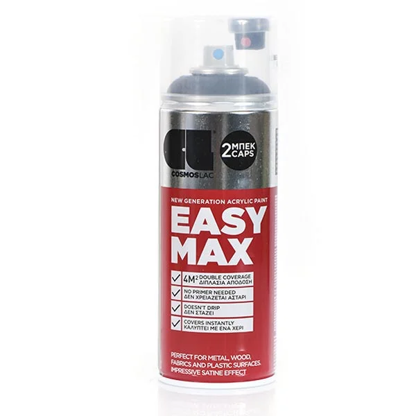 Φωτογραφία προϊόντος: Cosmos Lac Spray Easy Max 806 Dark Grey 400ml Ral7015
