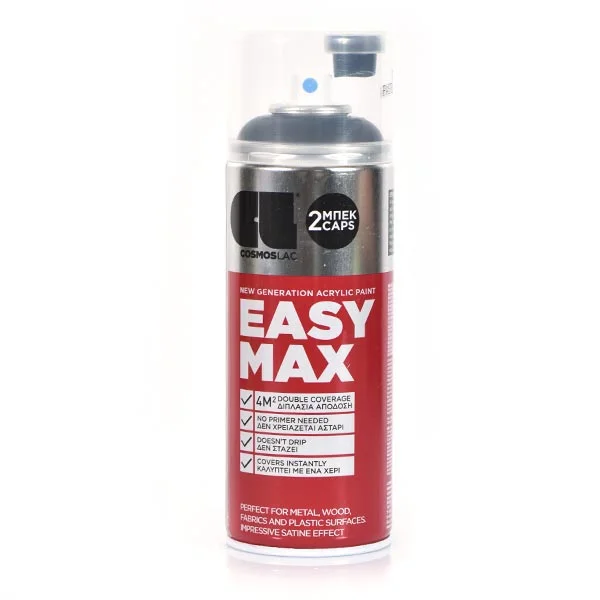 Φωτογραφία προϊόντος: Cosmos Lac Spray Easy Max 803 Black 400ml Ral9005