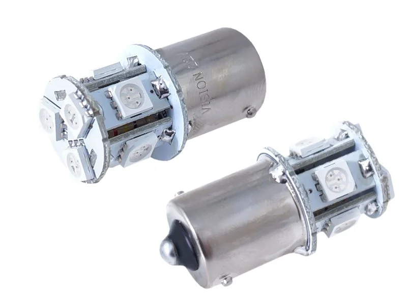 Φωτογραφία προϊόντος: Λάμπες LED PY21W BA15S 12V Amber (2τμχ) 8x5050 SMD