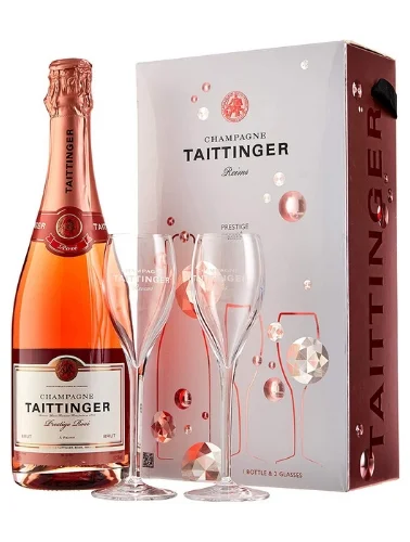 Φωτογραφία προϊόντος: Taittinger Prestige Rose Paradoxe Gift Box +2 Glasses