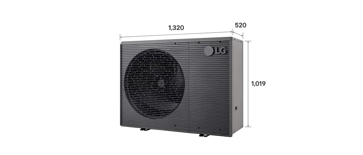 Φωτογραφία προϊόντος: LG Therma V HM143MRS.UB40 Αντλία Θερμότητας 14kW Τριφασική 65°C Monoblock .