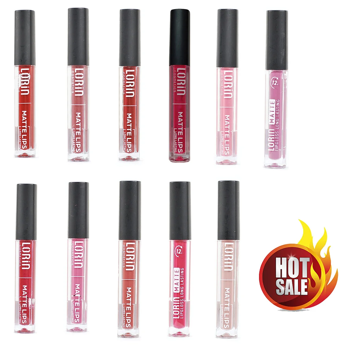 Φωτογραφία προϊόντος: Lorin Hot Deal Set 11pcs Ανεξίτηλα Lipgloss Matte Mix Shades