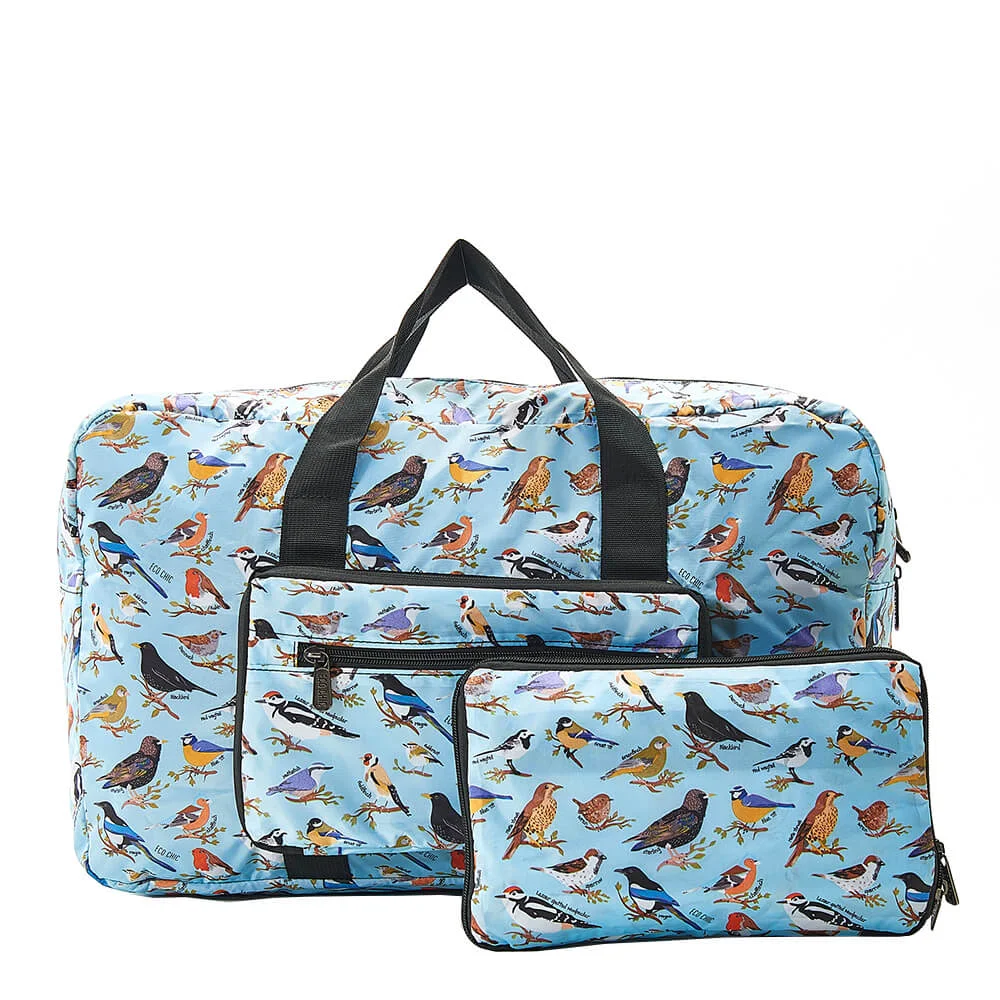 Φωτογραφία προϊόντος: Eco Chic Blue Wild Birds Holdall 30lt Eco Chic - Αναδιπλούμενη τσάντα