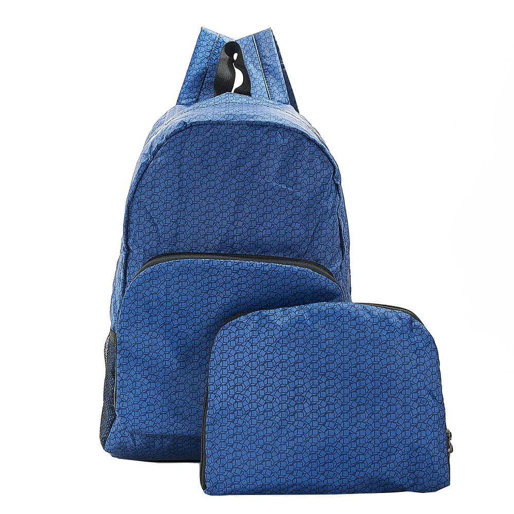 Φωτογραφία προϊόντος: BACKPACK LIGHTWEIGHT FOLDABLE ECO CHIC Navy Disrupted - Τσάντα βόλτας