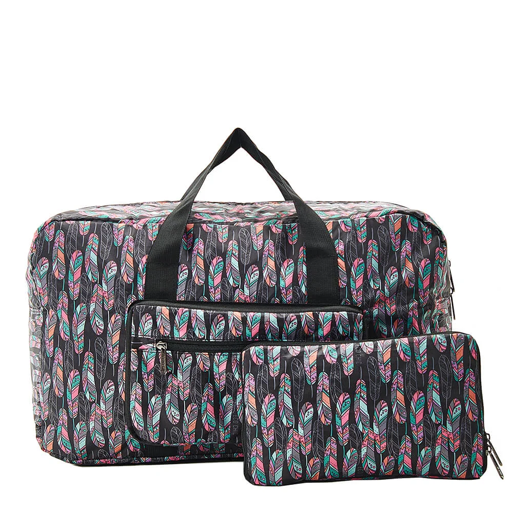 Φωτογραφία προϊόντος: Eco Chic Black Feather Holdall 30L – Αναδιπλούμενη τσάντα