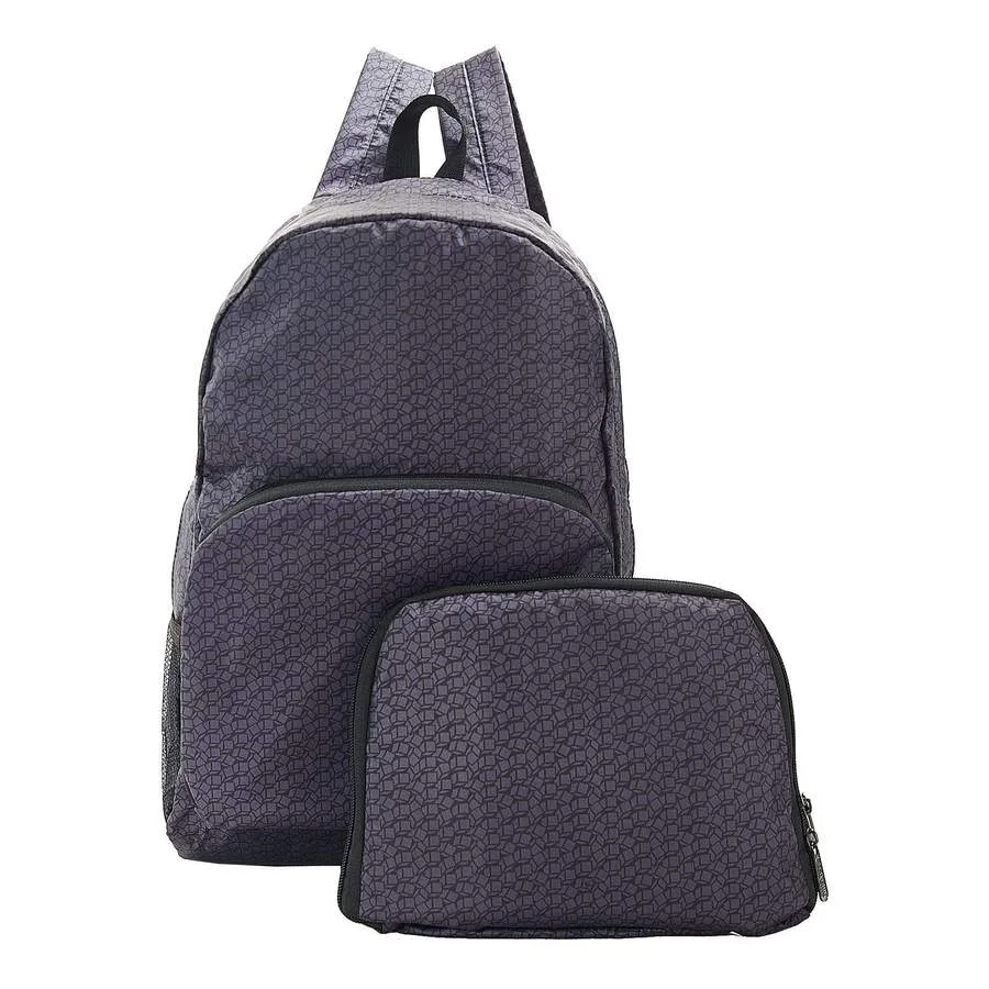 Φωτογραφία προϊόντος: Eco Chic BLACK DISRUPTED CUBES FOLDABLE BACKPACK - Τσάντα βόλτας