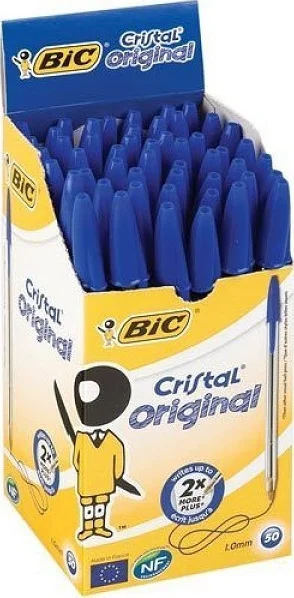 Φωτογραφία προϊόντος: Bic Cristal Ballpoint Μπλέ στυλό 1.0mm Original 50τμχ