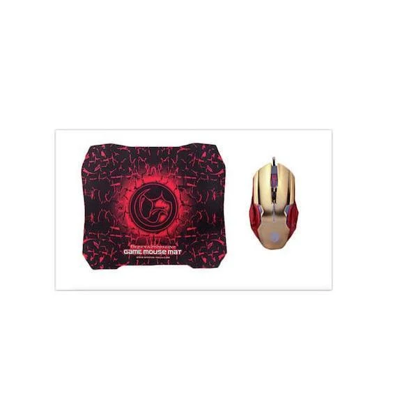 Φωτογραφία προϊόντος: OEM Marvo M416 + Mousepad Gaming Ποντίκι Χρυσό