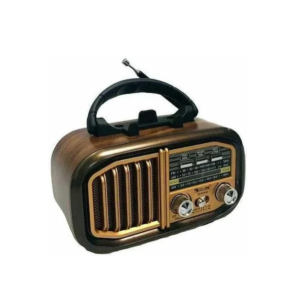 Φωτογραφία προϊόντος: OEM Golon RX618BT Retro Φορητό Ραδιόφωνο Επαναφορτιζόμενο με Bluetooth και USB Καφέ