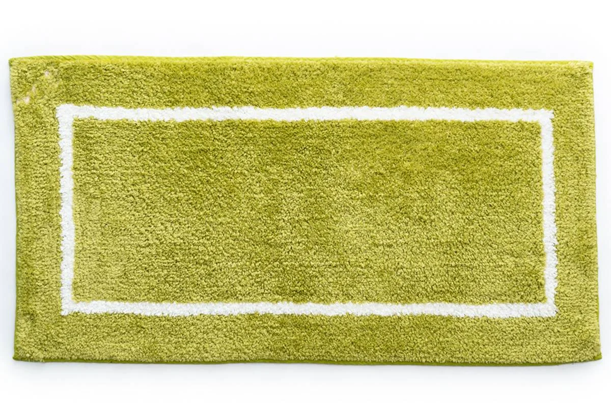 Φωτογραφία προϊόντος: Sdim Βαμβακερό/Microfiber Αντιολισθητικό Πατάκι Μπάνιου Space 006 Lime Green 45x85εκ.