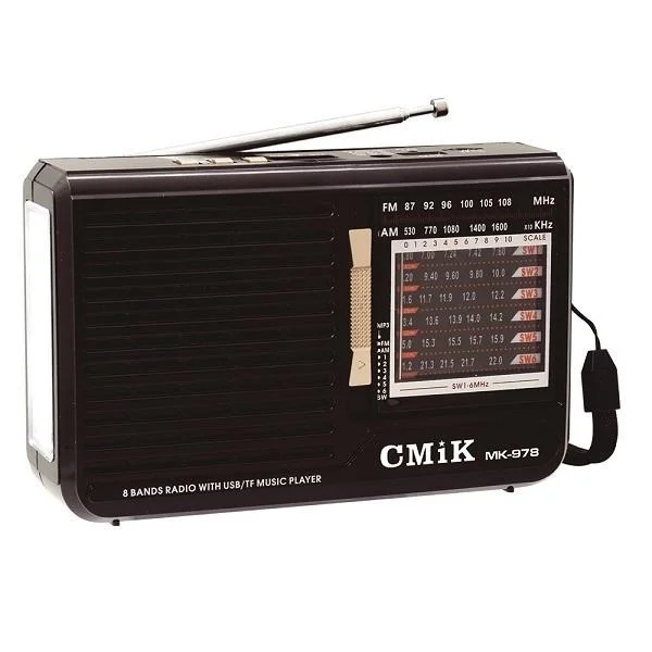 Φωτογραφία προϊόντος: OEM CMiK MK-978 Retro Φορητό Ραδιόφωνο Επαναφορτιζόμενο με Bluetooth και USB Μαύρο
