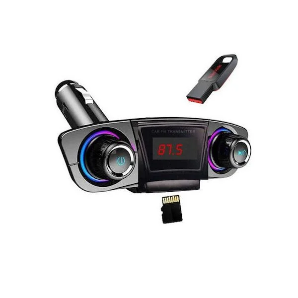 Φωτογραφία προϊόντος: OEM FM Transmitter με MicroSD / USB 3.1A M20 12.24V