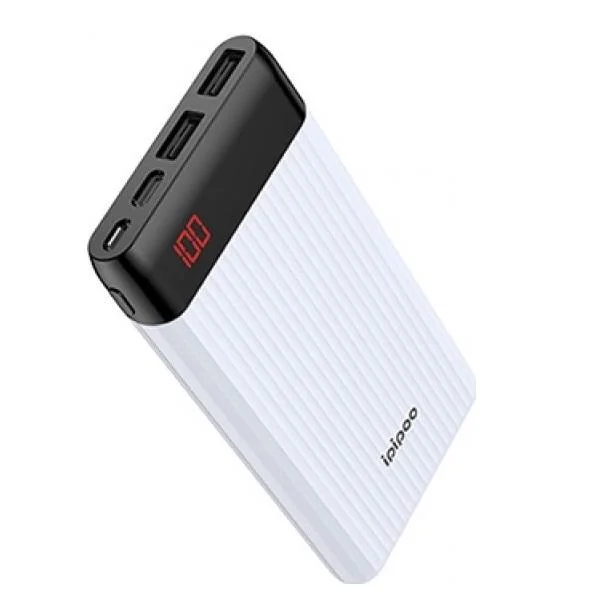 Φωτογραφία προϊόντος: OEM Power Bank 10000mAh με 2 Θύρες USB-A Ipipoo LP-15 Λευκό