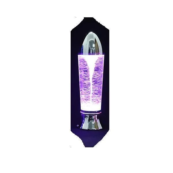 Φωτογραφία προϊόντος: OEM 10,5" Tornado Lamp LED που αλλάζει χρώμα, Tornado Maker Science Toy, Λειτουργεί με μπαταρία/καλώδιο USB Ασημί