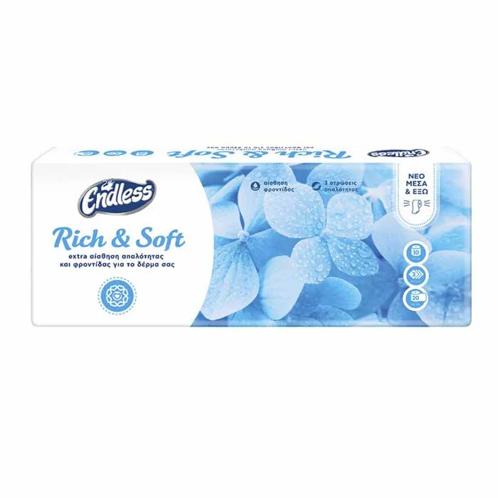 Φωτογραφία προϊόντος: Endless Rich + Soft Χαρτί Υγείας 3φυλλο 95gr - 10 Ρολά