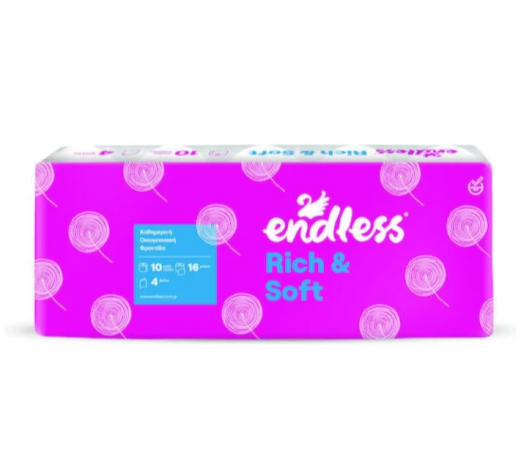 Φωτογραφία προϊόντος: Endless Rich + Soft Χαρτί Υγείας 4φυλλο 105gr - 10 Ρολά