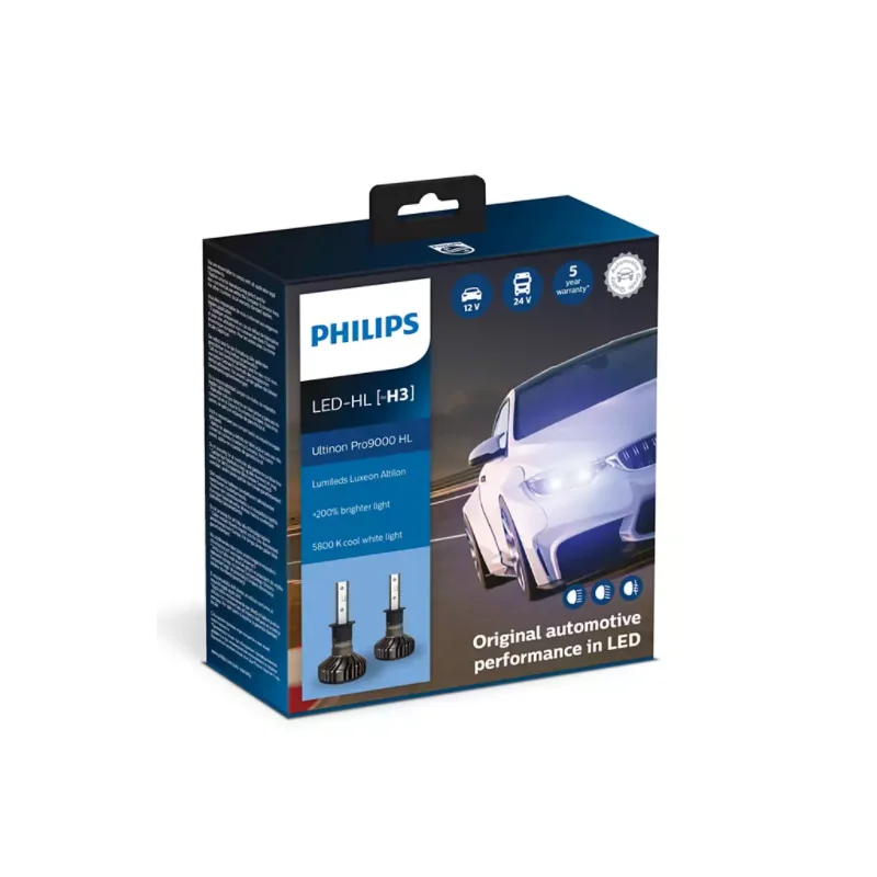 Φωτογραφία προϊόντος: PHILIPS H3 Ultinon Pro9000 HL Led 13.2V 18W +250% Περισσ. Φως 5800K 11336U90CWX2 2τμχ