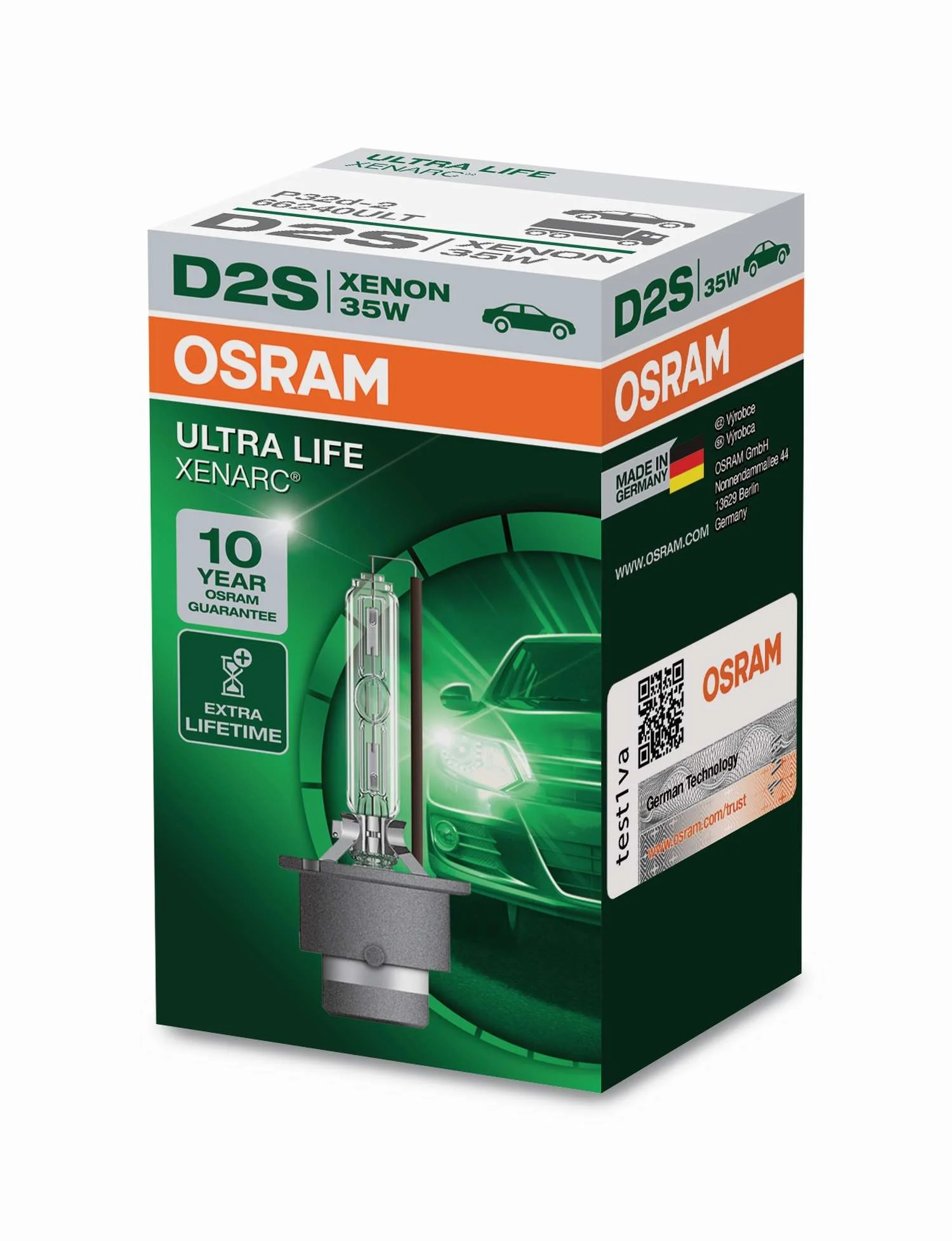 Φωτογραφία προϊόντος: OSRAM D2S XENARC 35W P32d-2 Ultra Life (66240ULT) 1τμχ
