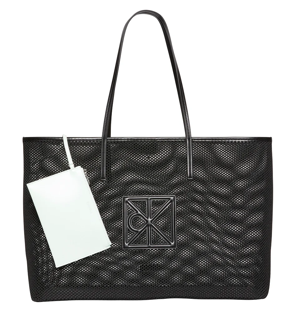 Φωτογραφία προϊόντος: Γυναικεία τσάντα CALVIN KLEIN Emblem Mesh XL Tote 3422G Μαύρο