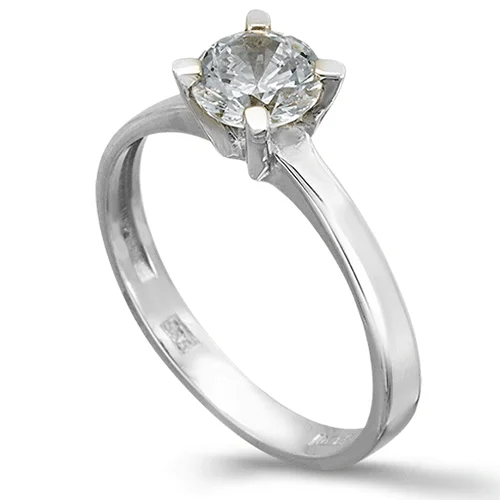 Φωτογραφία προϊόντος: fenixjewelry Λευκόχρυσό Μονόπετρο Δαχτυλίδι 14k 0477Λ1