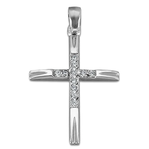 Φωτογραφία προϊόντος: fenixjewelry Λευκός Χρυσός σταυρός 14κ ΣΤ1005Λ