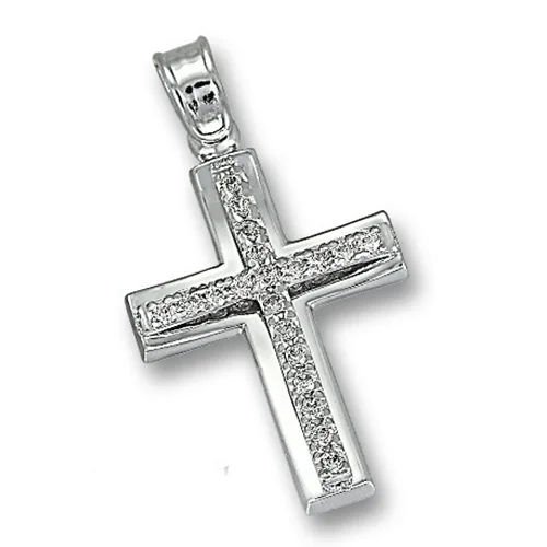 Φωτογραφία προϊόντος: fenixjewelry Λευκός Χρυσός σταυρός 14κ ΣΤ1814Λ