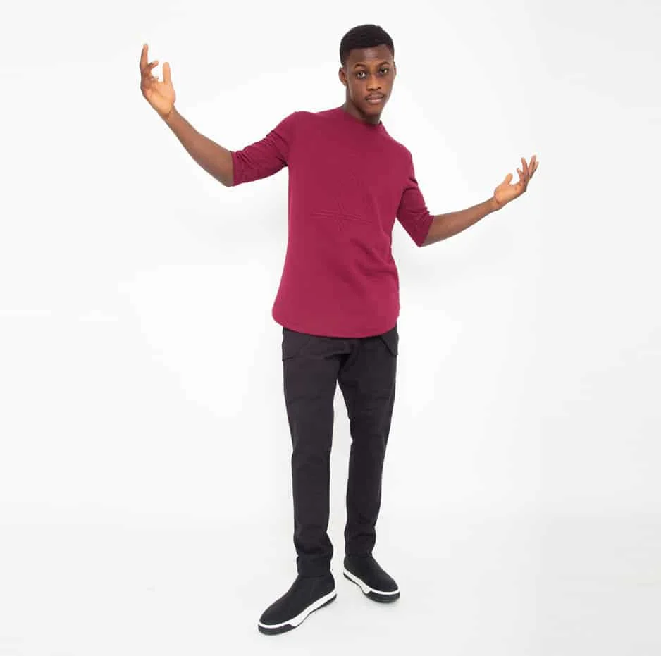 Φωτογραφία προϊόντος: Red plum hoodie with embroidery in front
