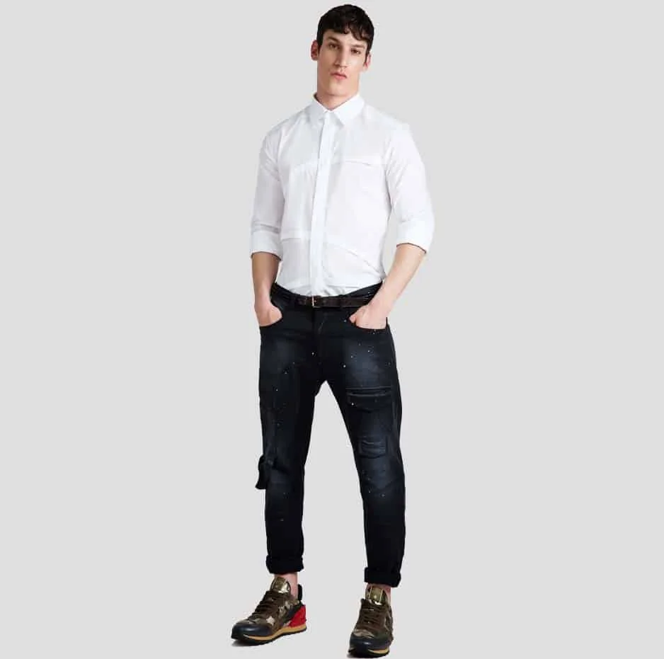 Φωτογραφία προϊόντος: Black pants with pockets and paint splashes