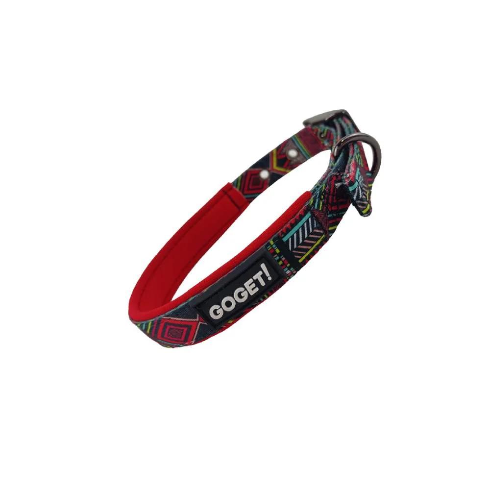 Φωτογραφία προϊόντος: Περιλαίμιο Σκύλου GoGet Neoprene Kaleidoscope Κόκκινο S 1.5x40cm
