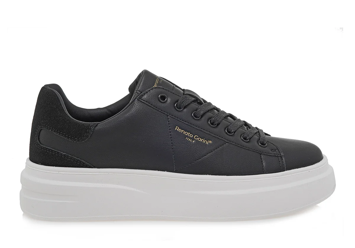 Φωτογραφία προϊόντος: ΑΝΔΡΙΚΑ SNEAKERS RENATO GARINI ΜΑΥΡΟ ΜΑΥΡΟ ΚΑΣΤΟΡΙ 700-011