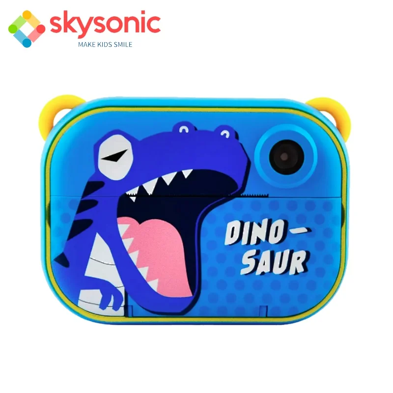 Φωτογραφία προϊόντος: Skysonic Instant Kids Camera με θερμικό εκτυπωτή και εφαρμογή WiFi (Μπλε Δεινοσαυράκι)