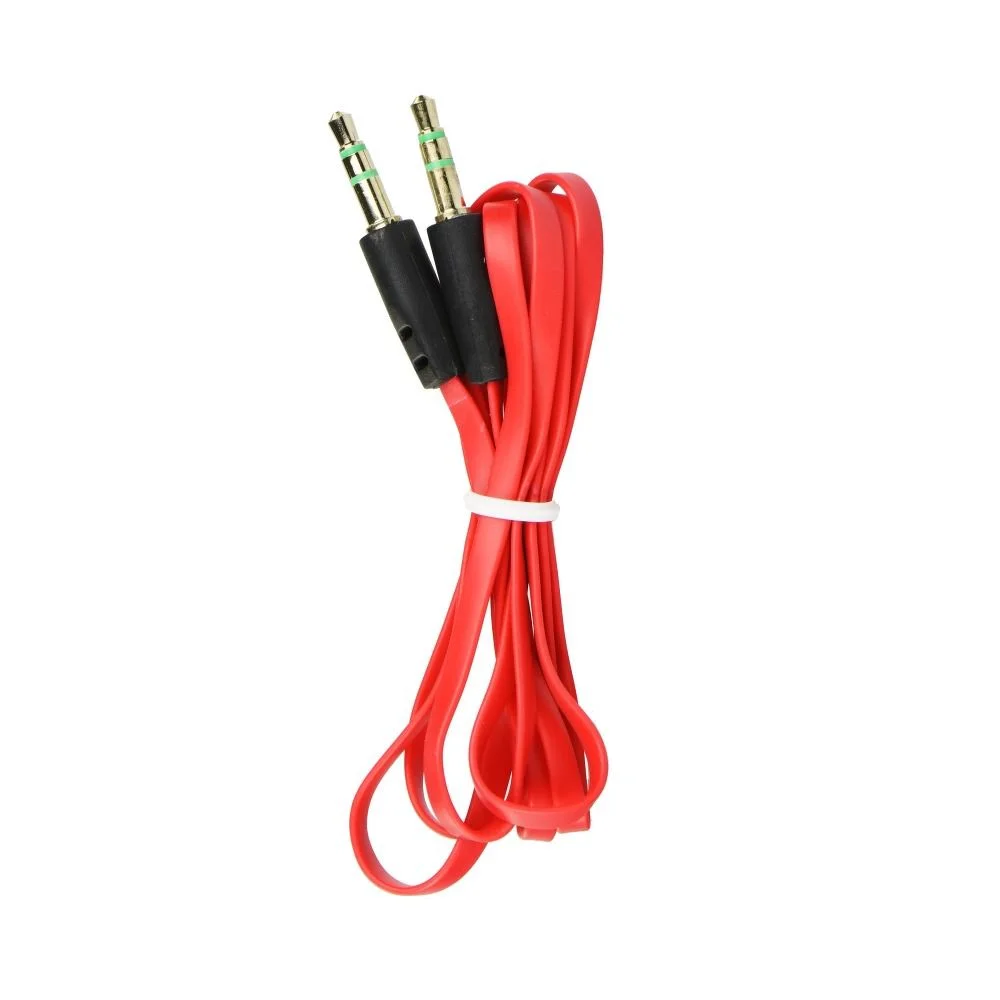 Φωτογραφία προϊόντος: . Cable AUX 3,5mm Jack red flat