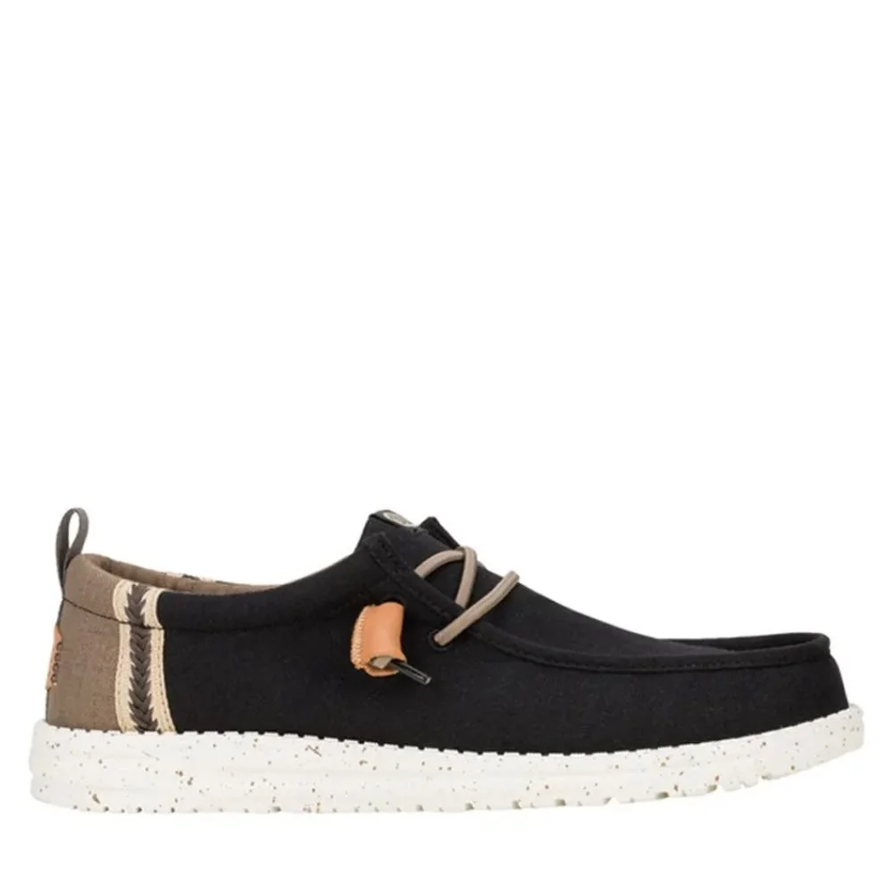 Φωτογραφία προϊόντος: Hey Dude Wally Craft Linen Ανδρικό Loafer Black/Walnut 43086-02M
