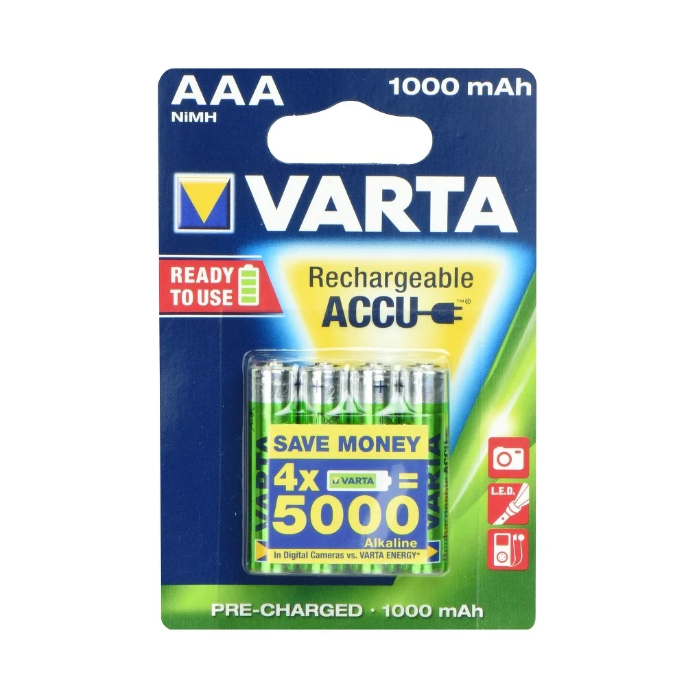 Φωτογραφία προϊόντος: . VARTA Akumulator R3 1000 mAH (AAA) 4pcs ready to use