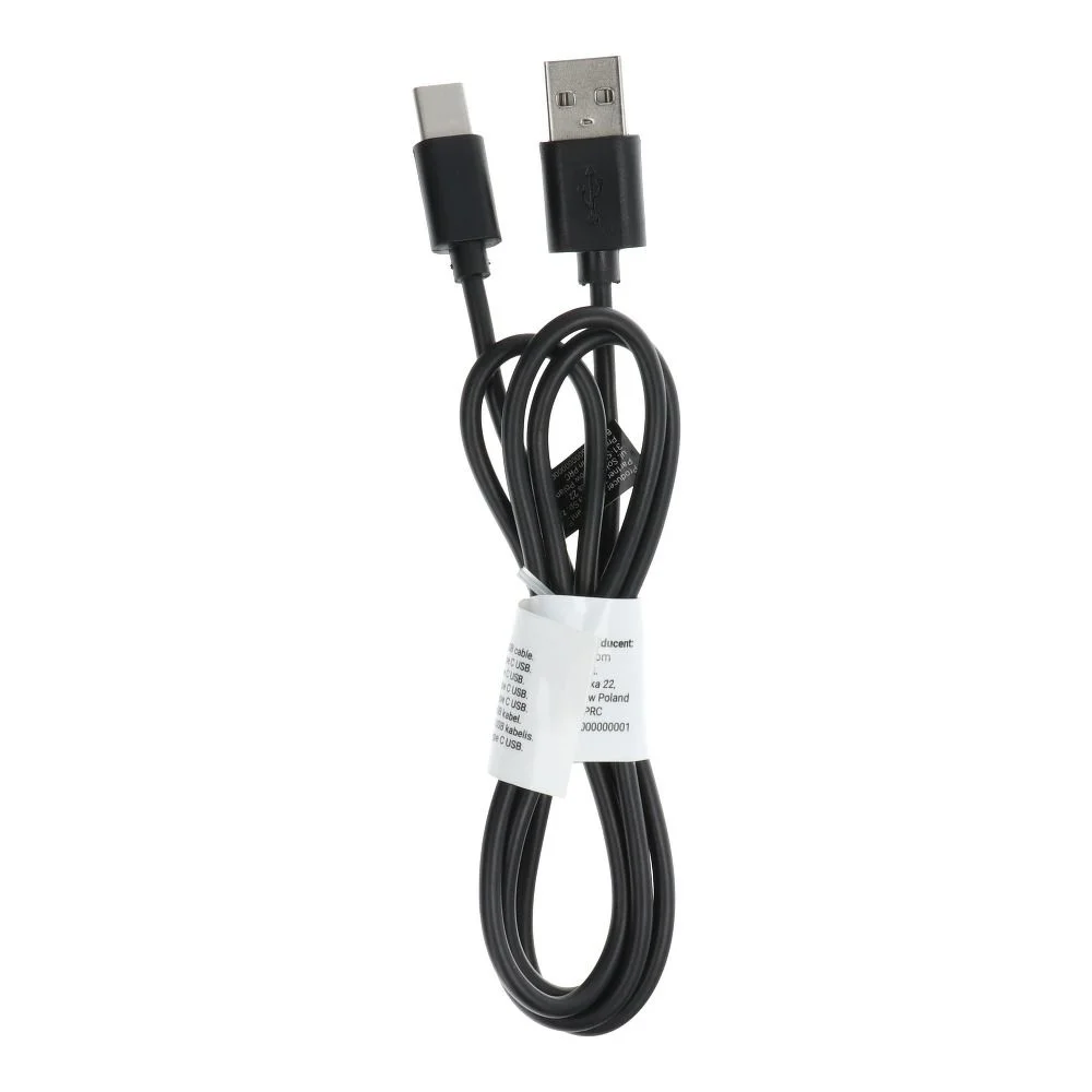 Φωτογραφία προϊόντος: Cable USB - Type C 2.0 C366 black 1 meter (connector long : 8mm)