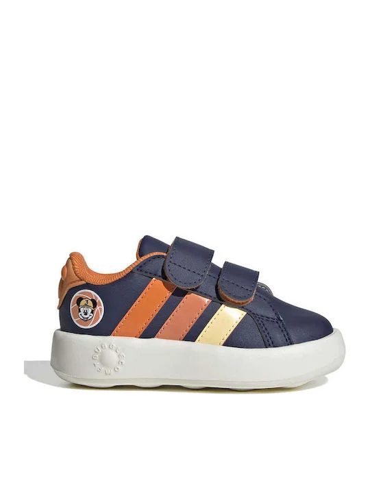 Φωτογραφία προϊόντος: Βρεφικά Παπούτσια Adidas Grand Court για Αγόρια Navy Mickey Mouse (Μεγέθη 19-27) ΜΠΛΕ