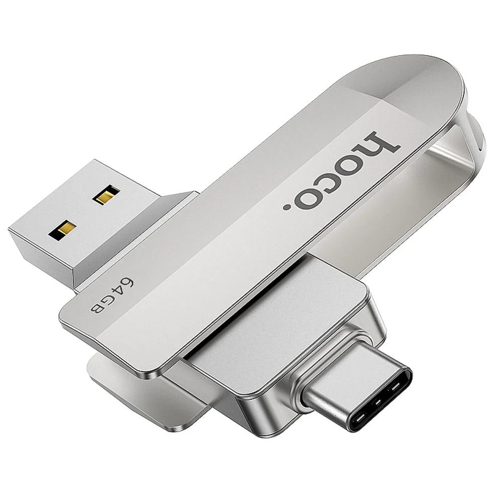 Φωτογραφία προϊόντος: HOCO pendrive Wide UD10 USB + Typ C 64GB USB3.0