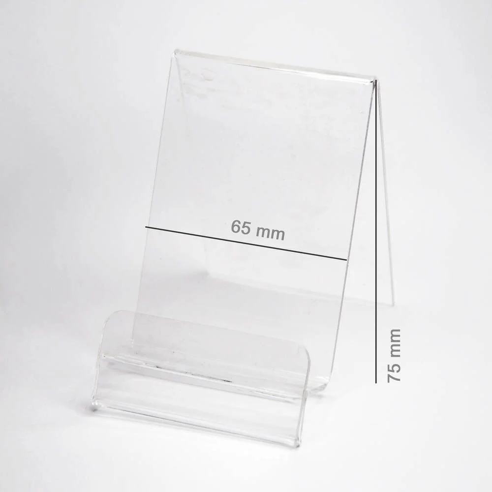 Φωτογραφία προϊόντος: Plexi Vertical Holder with Place for Price (Smartphone - 65 mm)