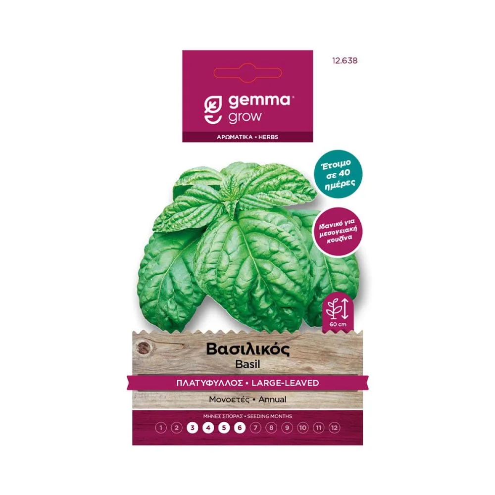 Φωτογραφία προϊόντος: Gemma Βασιλικός Πλατύφυλλος - 12638