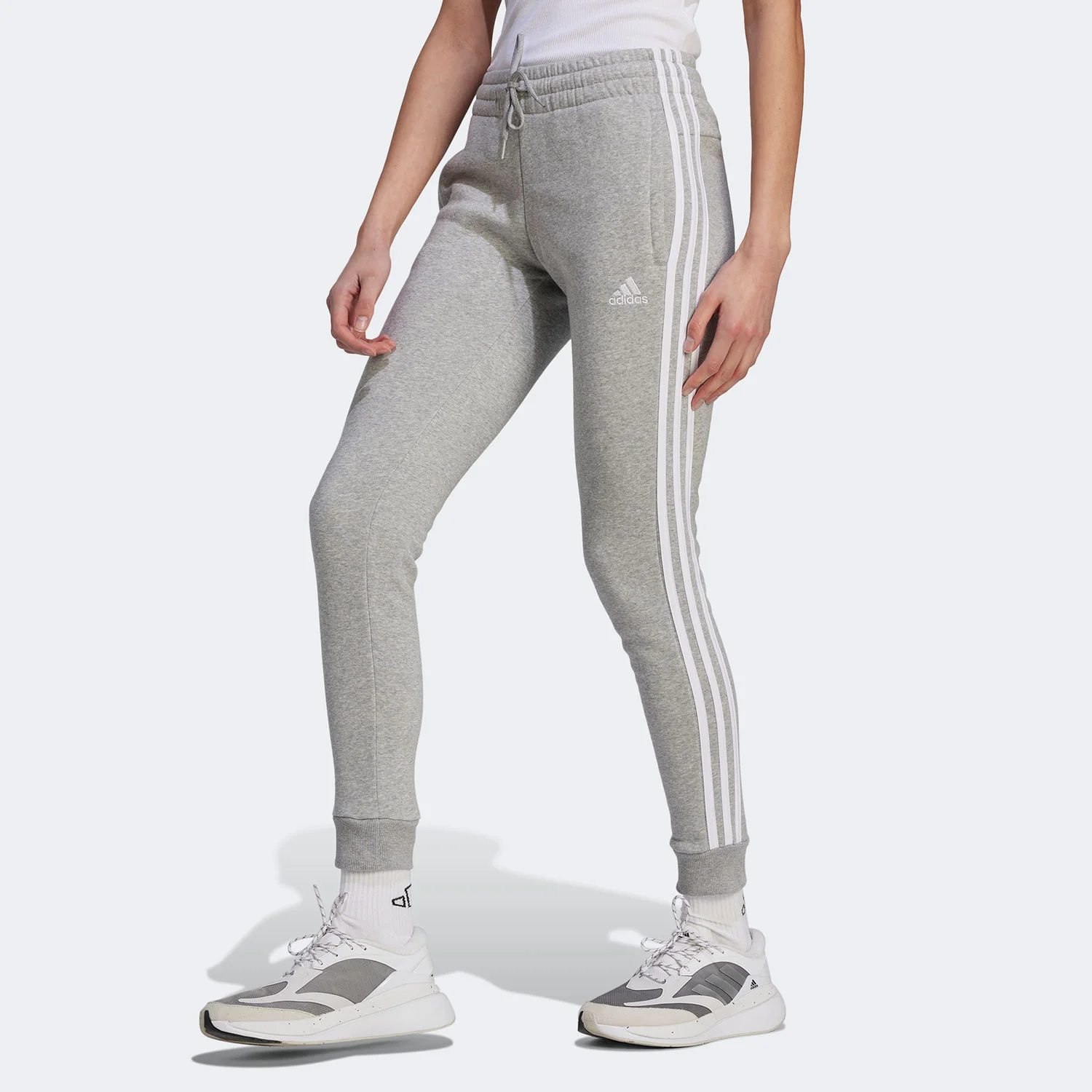 Φωτογραφία προϊόντος: ADIDAS PERFORMANCE ADIDAS ESSENTIALS 3-STRIPES FLEECE PANTS ΓΚΡΙ