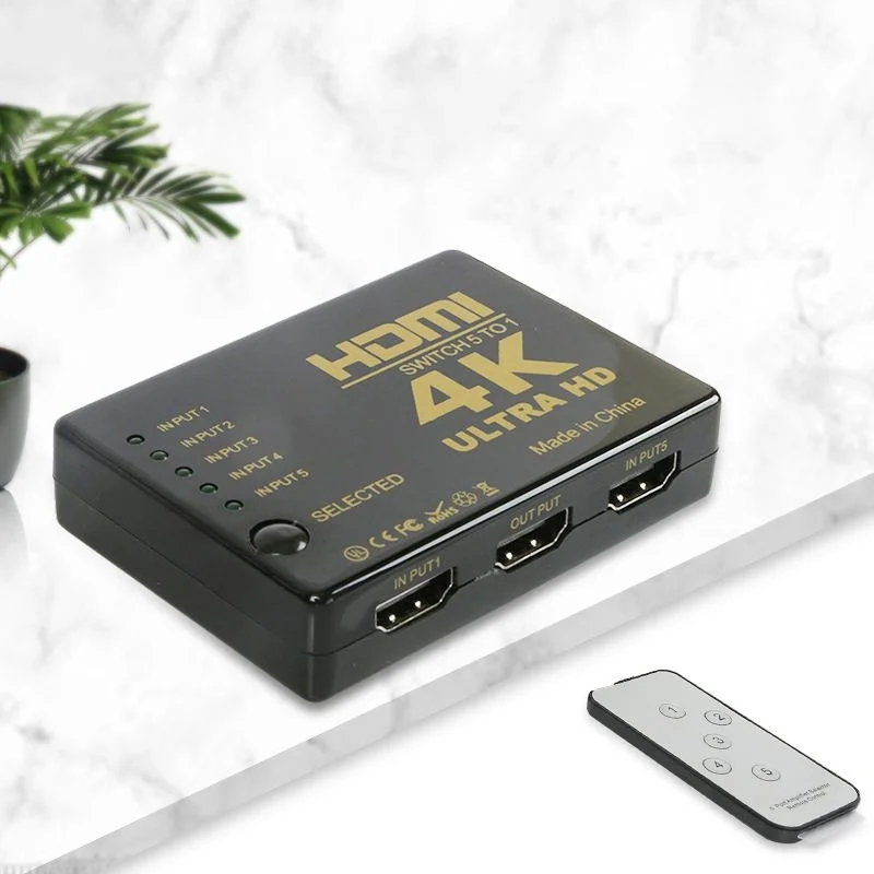 Φωτογραφία προϊόντος: HDMI 4K Ultra HD Switch Splitter 5in1 with remote control