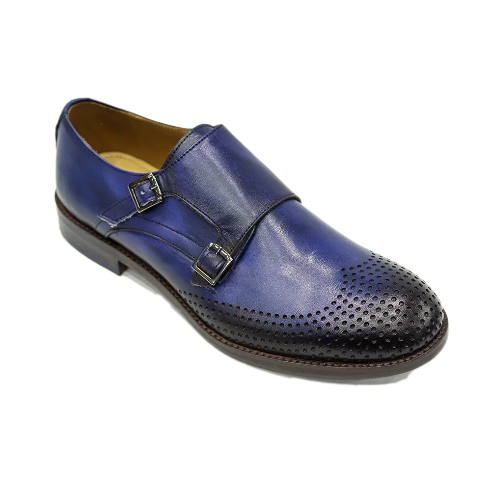 Φωτογραφία προϊόντος: WOW FONDO PARIGI RIPORTO SHOES VITELLO RIPORTO SHOES LEATHER BLUE