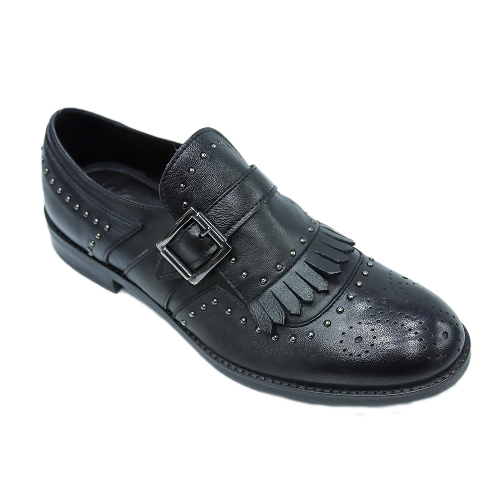 Φωτογραφία προϊόντος: WOW FONDO PARIGI RIPORTO SHOES MONTONE SHOES LEATHER BLACK